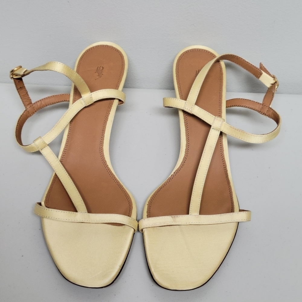 Polo Ralph Lauren Satin Kitten Heel Sandals Size 11B.